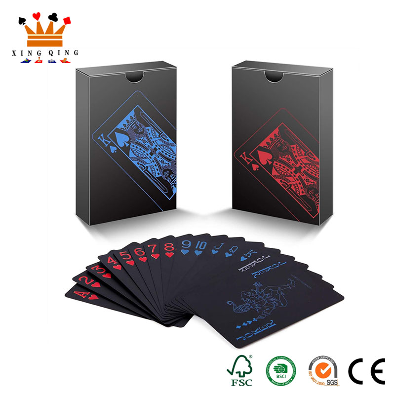 Karty do gry Black Poker z PVC